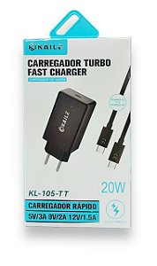 Carregador Rápido Tipo C para Iphone Kaile 20W