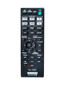 Controle Remoto Aparelho Som Sony Rm-Amu163 / Hcd-Gpx33 LE-7163