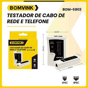 TESTADOR DE CABO DE REDE BOM-6802