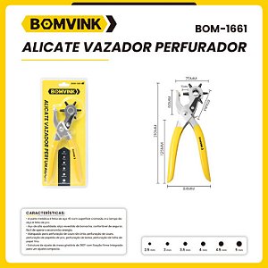 ALICATE VAZADOR PERFURADOR BOM-1661