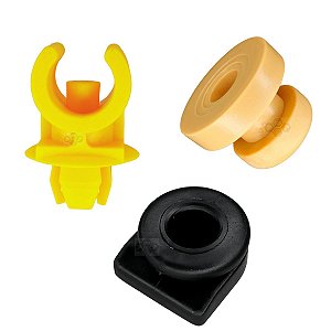 Kit 3 Bucha Presilha Ponta Haste Capo Volkswagen Spacefox 2004/2020
