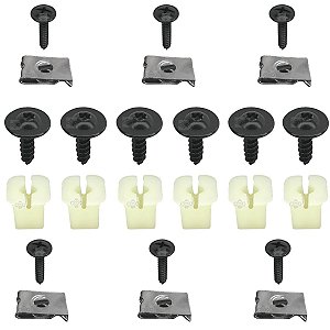Kit 24 Grampo Fixar Friso Tampa Traseira Chevrolet Montana 2004/2011