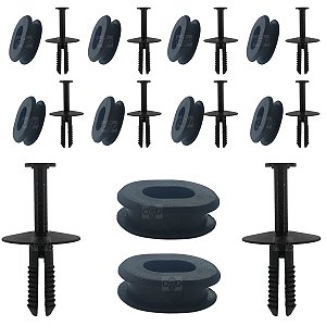 Kit 20 Pcs Presilha Parachoque Chevrolet GM Corsa 2002/2012
