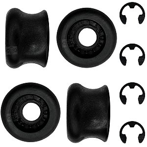 Kit 4 Pcs Carretel Deslize Banco Emborrachado Fiat Siena 1996/2013