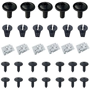 31 Pcs Grampo Parafuso Parachoque Volkswagen Saveiro 2013/2022