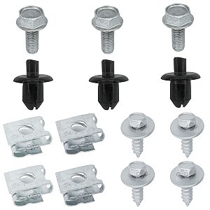 Kit 14 Pcs Grampo Presilha Parachoque Chevrolet GM Prisma 2007/2012
