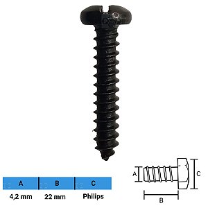 Parafuso Automotivo Philips 4,2 X 22mm