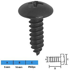 Parafuso Automotivo Philips 5 X 16mm