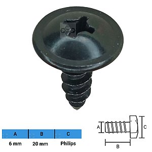 Parafuso Automotivo Philips 6 X 20mm
