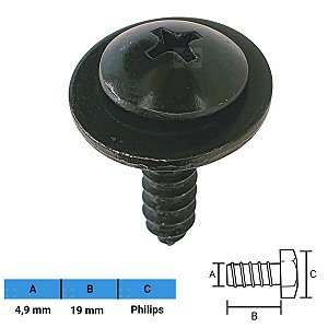 Parafuso Automotivo Philips 4,9 X 19mm