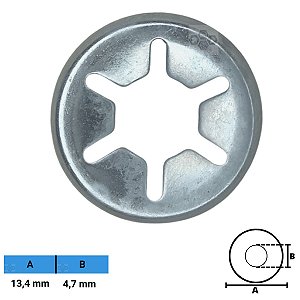 Grampo Metálico Automotivo 13,4X4,7mm