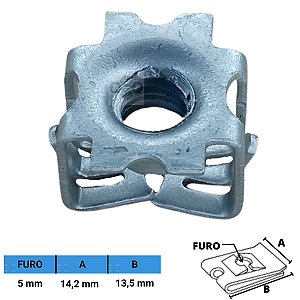 Porca Rápida Automotiva 5X14,2X15,5mm