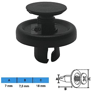 Grampo Presilha 7X7,5X18mm