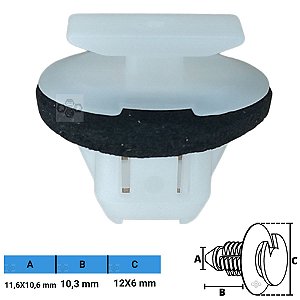 Grampo Presilha 11,6X10,6X10,3X12X6mm