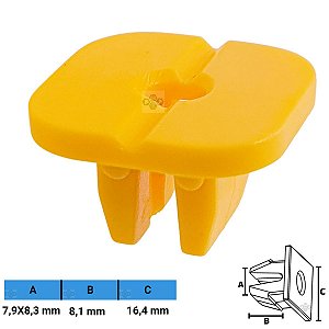 Grampo Presilha 7,9X8,3X8,1X16,4mm