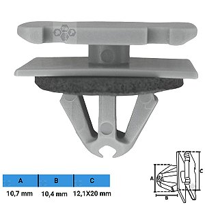 Grampo Presilha 10,7X10,4X12,1X20mm