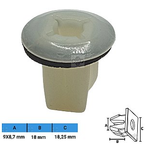 Grampo Presilha 9X8,7X18X18,25mm