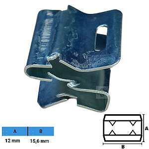 Grampo Trava Metálica Automotivo 12X15,6mm