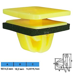 Grampo Presilha 9X14,5X10,2X14,5X19,7mm