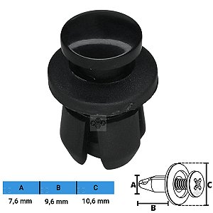 Grampo Presilha 7,6X9,6X10,6mm