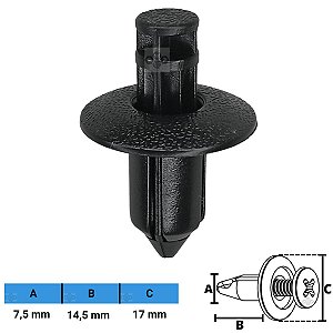 Grampo Presilha 7,5X14,5X17mm