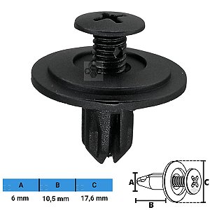 Grampo Presilha 6X10,5X17,6mm