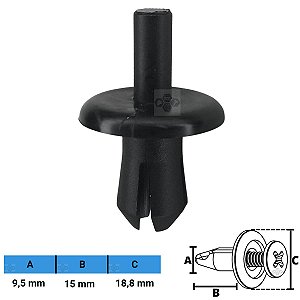 Grampo Presilha 9,5X15X18,8mm