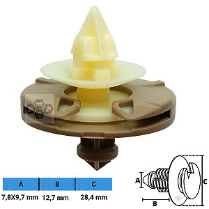 Grampo Presilha 7,8X9,7X12,7X28,4mm
