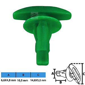 Grampo Presilha 6,6X4,8X10,5X14,8X5,2mm