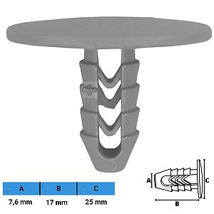 Grampo Presilha 7,6X17X25mm