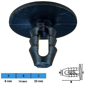 Grampo Presilha 8X14X20mm