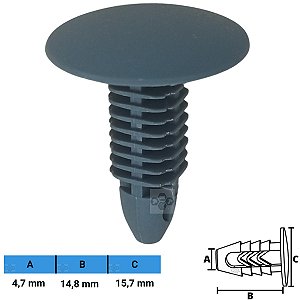 Grampo Presilha 4,7X14,8X15,7mm