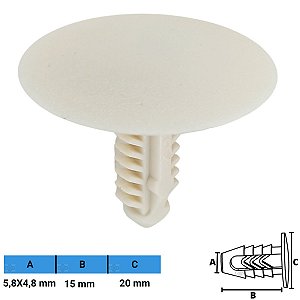 Grampo Presilha 5,8X4,8X15X20mm