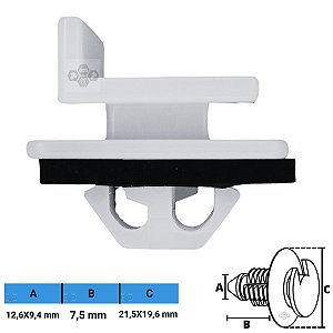 Grampo Presilha 12,6X9,4X7,5X21,5X19,6mm
