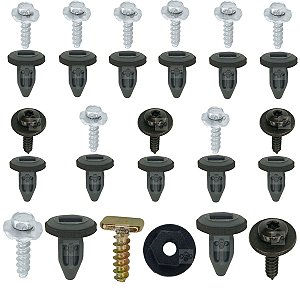 28 Grampo Parachoque Traseiro Chevrolet GM Classic Sedan 2010/2017