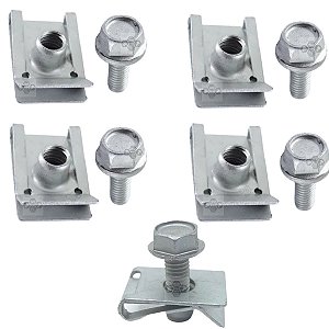 5 Parafuso + 5 Porca Parachoque Ford Fiesta 1996/2014