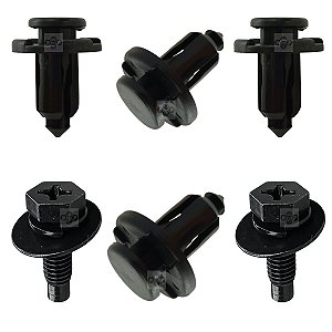 Kit 6 Pcs Grampo Presilha Grade Radiador Mitsubishi L200 2011/2016