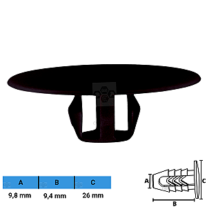 Grampo Presilha 9,8X9,4X26mm