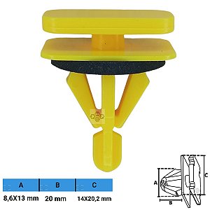 Grampo Presilha 8,6X13X20X14X20,2mm