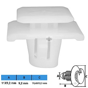 Grampo Presilha 11X9,2X9,2X19,4X13,1mm