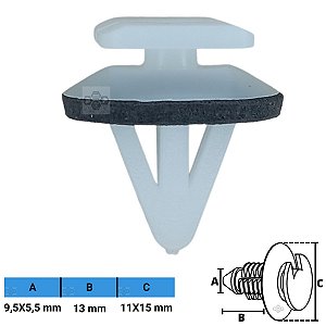 Grampo Presilha 9,5X5,5X13X11X15mm