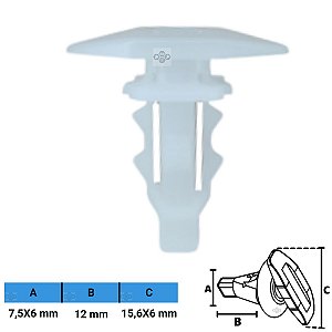 Grampo Presilha 7,5X6X12X15,6X6mm