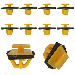 10 Grampo Presilha Moldura Externa Hyundai Accent 1999/2020 Amarelo