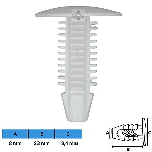 Grampo Presilha 8X23X18,4mm