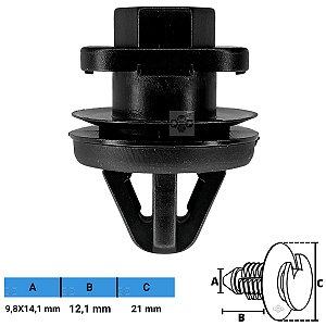 Grampo Presilha 9,8X14,1X12,1X21mm