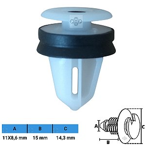 Grampo Presilha 11X8,6X15X14,3mm