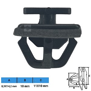 Grampo Presilha 8,9X14,2X10X11X10mm