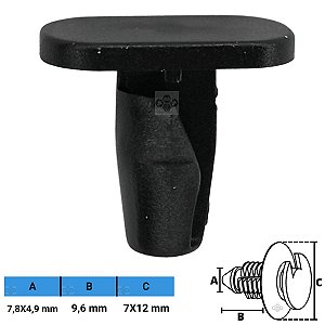 Grampo Presilha 7,8X4,9X9,6X7X12mm