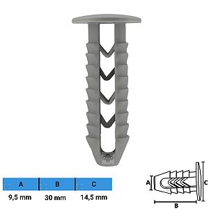 Grampo Presilha 9,5X30X14,5mm