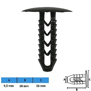 Grampo Presilha 9,5X30X26mm